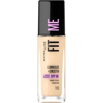 Maybelline Fit Me! Luminous + Smooth SPF18 Foundation 110 Porcelain tekutý make-up pre zjednotenú a rozjasnenú pleť 30 ml
