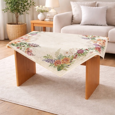 Evenit Gobelínový obrus 053C paprade viacfarebná Bavlna/polyester 100x100 cm