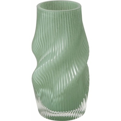 Boltze Skleněná váza VERESE, 19 cm, zelená