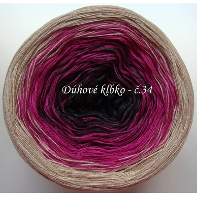 Duhové klubíčko 034, 3nitka 750 m