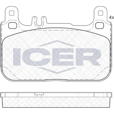 Sada brzdových platničiek kotúčovej brzdy ICER 182173