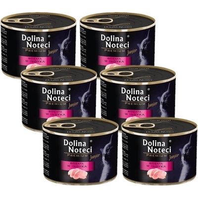 Dolina Noteci Premium Junior cat s vysokým obsahom morčacieho mäsa 6 x 185 g