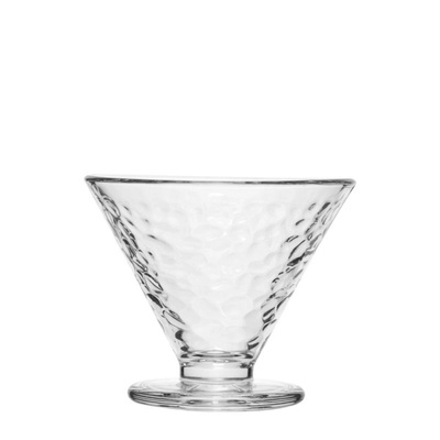Horecano - Стъклена чаша за десерти конус с релеф 160мл ф10xh8, 2см (HC-11331) (DSK034A) (0111331)