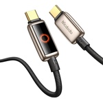 Mcdodo Кабел за данни - Mcdodo (CA-6681) - с дишаща LED светлина, USB-C → USB-C, Auto Power Off, 100W, 1.2m - Desert Gold