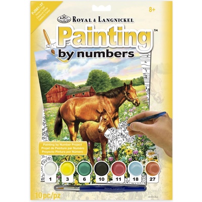 Royal Langnickel Malování podle čísel 22x30 cm - Koně na pastvě