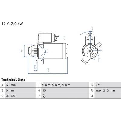 BOSCH 0 986 026 320 Startér (0986026320)