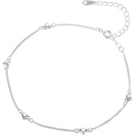 Silenti Jewelry Сребърна гривна за крак "Аморе