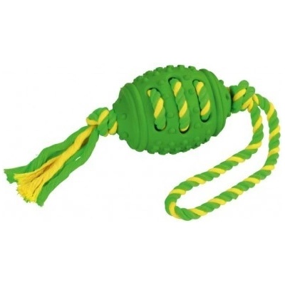 KERBL Pet Football hračka gumová s provazem pro psy 42 cm