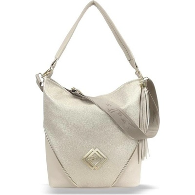 Zellia Zlb214 zlato-béžová dámska kabelka cez rameno 32 x 27 x 13 cm