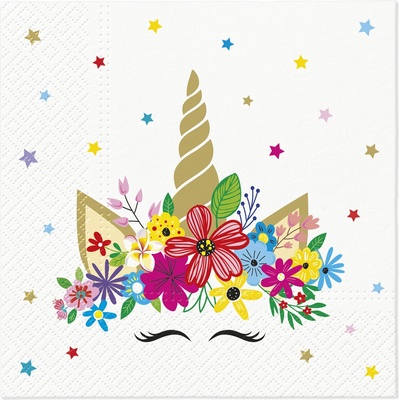 PAW Ubrousky L Unicorn Party 33x33cm