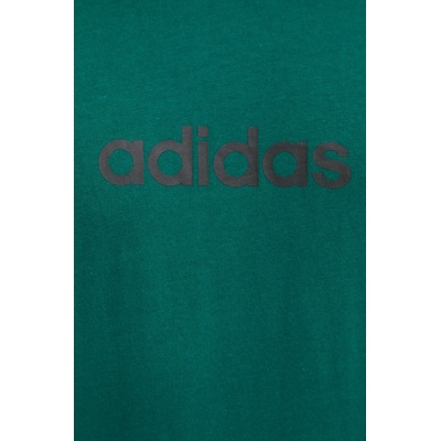 Adidas Памучна тениска adidas Essentials Linear в зелено с принт JE8997 (JE8997)