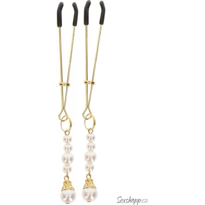 Taboom Tweezers with Pearls Gold