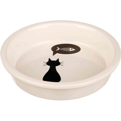 Trixie keramická miska pro kočky s motivem kočky 0,25 l / 13 cm