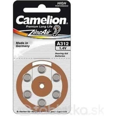 CAMELION ZincAir Premium Long Life A312 6 ks 4260033151995