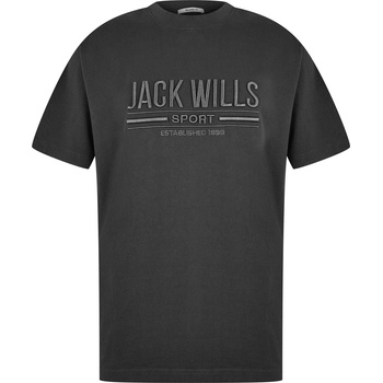 Image 1 of Jack Wills Тениска Jack Wills Men's JW Logo Regular Fit T-Shirt - Washed Black