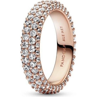 Pandora pozlacený prsten se zirkony Timeless Rose 182629C01
