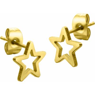 BRUNOshop.cz Náušnice HVĚZDA gold S3936