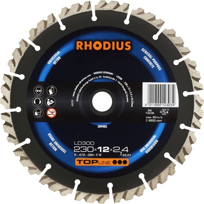 Rhodius 304465 LD300 diamantový řezný kotouč Průměr 230 mm Ø otvoru 22.23 mm beton 1 ks