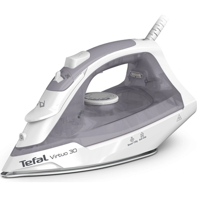 Tefal Virtuo 30 FV2C43E0 - парна ютия 2000W, 120g/min ударна пара, керамична плоча - сива