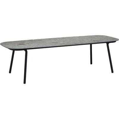Manutti Jídelní stůl Minus, Manutti, oválný 220 x 100 x 74 cm , rám hliník šedočerná lava, deska keramika 12 mm dekor dle vzorníku
