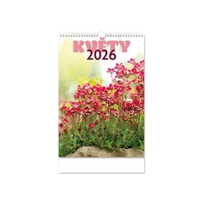 Nástěnný český Květy 2026