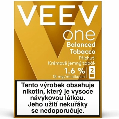 VEEV ONE náplň Balanced Tobacco 18 mg 2ks