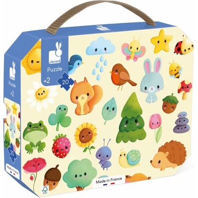 Janod Детски пъзел Janod - Картини от природата, 20 части (J02574)