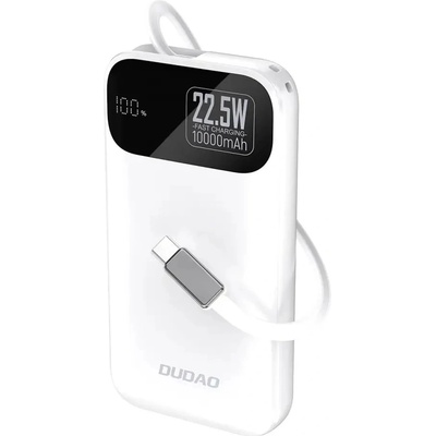 Dudao K31 Преносима батерия Powerbank 10000 mAh 22.5W PD Бяла (K31_White)
