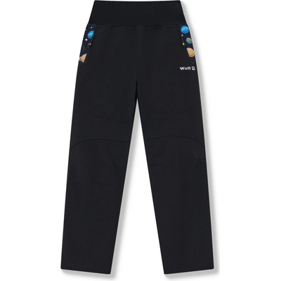 Wolf chlapecké softshellové kalhoty B2582 Vesmír černá