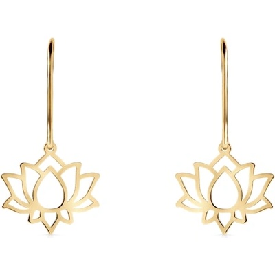 SAVICKI Обеци Савицки със цвете лотос: злато