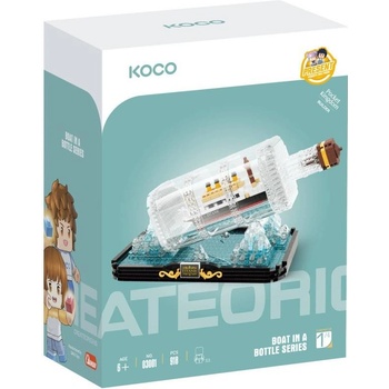 KOCO Stavebnice mini Titanic v láhvi 918 ks