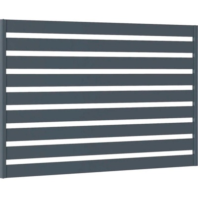Kovový plot POLARGOS Safir Element 199 x 118 cm stavebnicové provedení 7024 grafitová šedá – Zboží Mobilmania