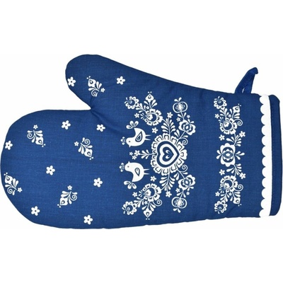 Frobyt Kuchyňská chňapka FOLK podklad modrý 28 x 18 cm