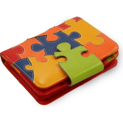 Dámská kožená s motivem puzzle 511-1161-PUZ – Zboží Mobilmania