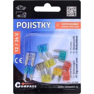 Compass Pojistky nožové MINI 10 ks, 07523