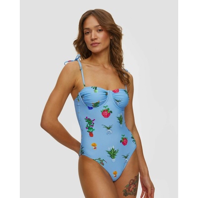Seafolly dámske Modré Jednodielne plavky Ruched Underwire One Piece
