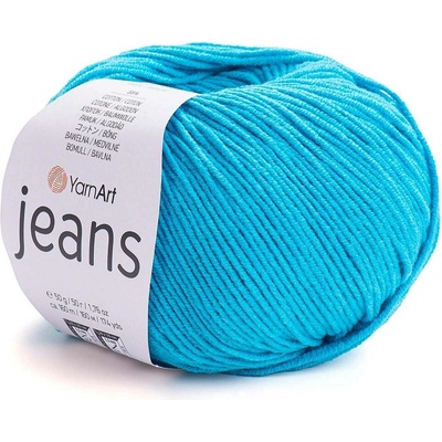 Pletací příze Gina / Jeans 50 g Varianta: 37 (55) tyrkysová, Balení: 1 ks 43308/85098/210525