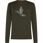 Icebreaker Мъжко мериносово термобельо Icebreaker Merino 200 Oasis L/S Crewe Skiing Yeti Merino base layer - Dark Loden (015-2402-0111)
