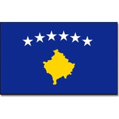 Vlajka Kosovo 30 x 45 cm na tyčce