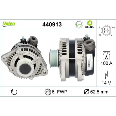 VALEO Alternátor VALEO RE-GEN REMANUFACTURED VA 440913