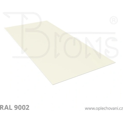 Brons Rovinný plech 900 x 2000 mm šedobílá