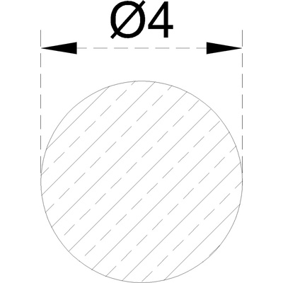 DOPREDAJ tyč ø 4 x 1000 mm, kartáčovaná nerez AISI 304