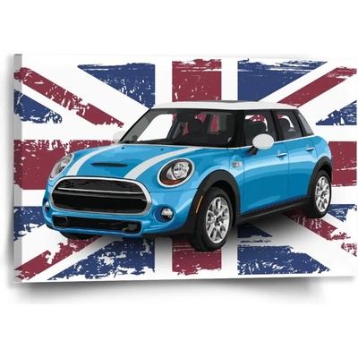 Sablio Obraz Mini sedan Britská vlajka - 60x40 cm
