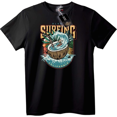 NOONEBRAND Тениска Aloha сърф California - 2XL, White