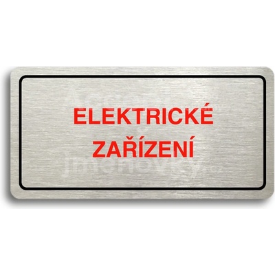 ACCEPT Piktogram ELEKTRICKÉ ZAŘÍZENÍ - stříbrná tabulka - barevný tisk