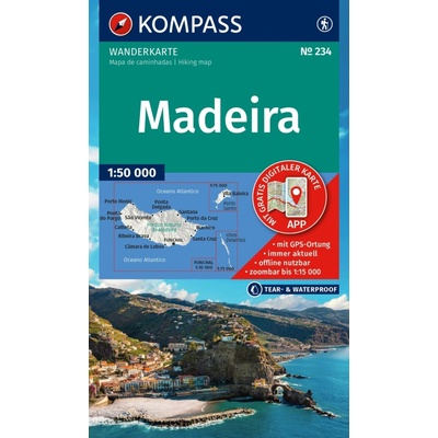 Madeira, turistická mapa (Kompass č.234) - turistická mapa