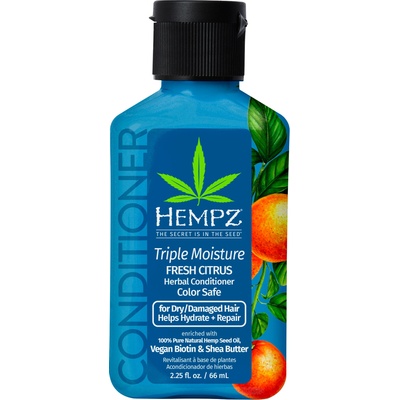 Hempz Mini Triple Moisture Herbal Conditioner Балсам за коса унисекс 66ml