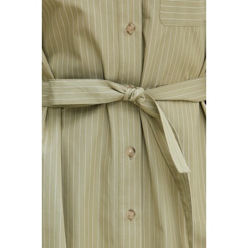 MM Памучна риза mm дамска в зелено със свободна кройка с класическа яка 2516191018600 (2516191018600)