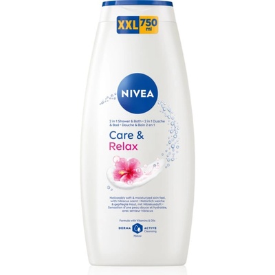 Nivea Care & Relax пяна за вана и душ гел 2 в 1 750ml