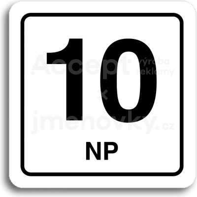 ACCEPT Piktogram 10 NP - bílá tabulka - černý tisk